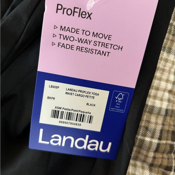 Landau Black Scrub Set- NEW - Picture 3 of 3